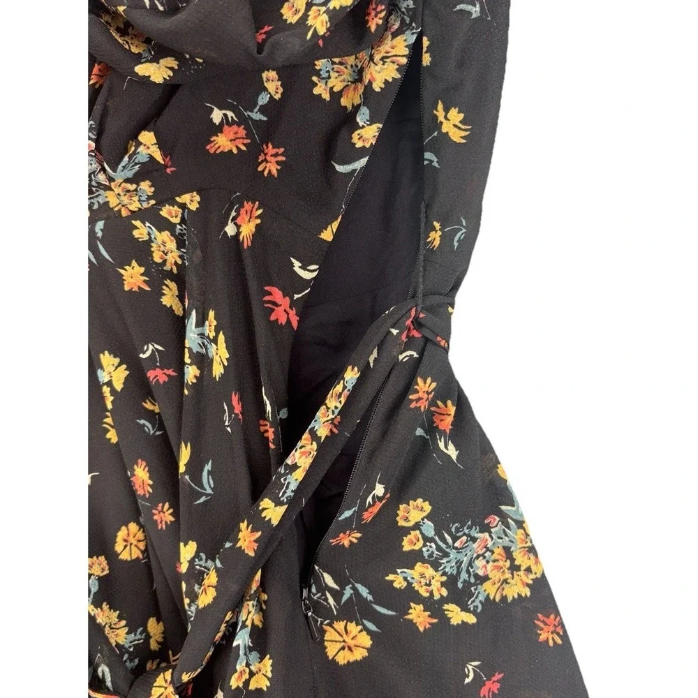 Free People Lilou Mini Dress Floral Boho Chic Bell Sleeve Western Festival Small